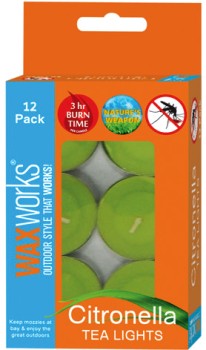 Waxworks+Citronella+Tea+Light+Candles+12+Pack