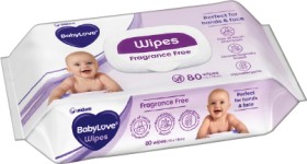 BabyLove+Fragrance+Free+Baby+Wipes+80+Pack