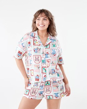 Stitch-License-Christmas-Double-Cloth-Family-Matching-Pyjama-Set on sale