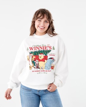 Christmas-Winnie-The-Pooh-License-Long-Sleeve-Sweatshirt on sale