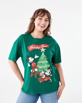 Short-Sleeve-Mickey-Mouse-License-Christmas-T-Shirt on sale