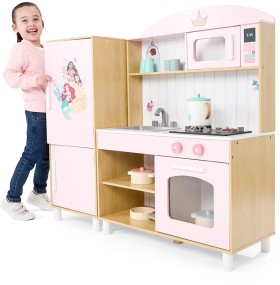 Disney-Princess-Wooden-Kitchen-with-Light-and-Sound-Stove-Toy on sale