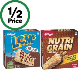 Kelloggs-LCMs-or-Nutri-Grain-Bars-100-110g-Pk-5 on sale