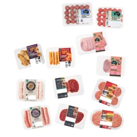 Woolworths+Meatball+Varieties+400g%2C+Plain+Chicken+Tenders+or+Roasted+Garlic+Tenders+400g+with+RSPCA+Approved+Chicken%2C+Australian+Pork+Sizzle+Steak+400g+or+Pork+Loin+Medallion+250g%2C+Premium+Butcher+Style+Sausage+Varieties+450g-500g%2C+Marinated+BBQ+Beef+or+Lamb+Steaks+270-300g%2C+Beef+Classic%2C+Slider%2C+Smash+or+Stacker+Burgers+400-500g