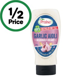 Praise-Garlic-Aioli-470g on sale