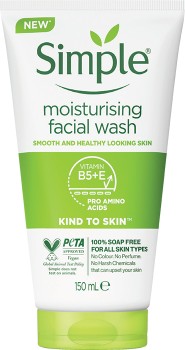 Simple-Moisturising-Facial-Wash-150mL on sale