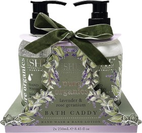 She+Pure+Organics+Bath+Caddy+Lavender+%26amp%3B+Rose+Geranium
