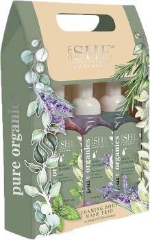 She-Pure-Organics-Foaming-Body-Wash-250mL-3-Pack on sale