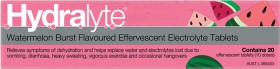 Hydralyte-Effervescent-Electrolyte-Tablets-Watermelon-Burst-Flavour-20-Pack on sale