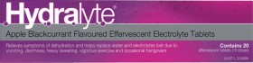 Hydralyte-Effervescent-Electrolyte-Tablets-Apple-Blackcurrant-Flavour-20-Pack on sale