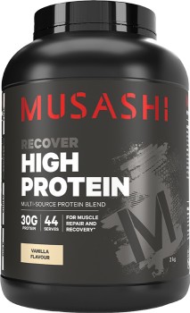 Musashi-High-Protein-2kg-Vanilla-Flavour on sale