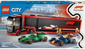LEGO+City+F1+Truck+with+RB20+%26amp%3B+AMR24+F1+Cars+60445