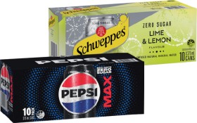 Pepsi-Solo-or-Schweppes-Infused-Natural-Mineral-Water-10x375mL-Selected-Varieties on sale