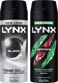 Lynx+Antiperspirant+or+Deodorant+Body+Spray+165mL+Selected+Varieties