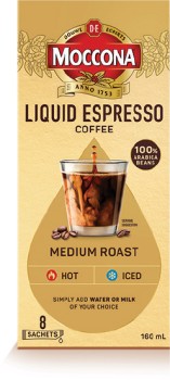 Moccona+Liquid+Espresso+Coffee+Sachet+8+Pack+Selected+Varieties