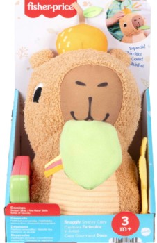 Fisher-Price-Snuggly-Snacky-Capybara-Plush-Baby-Sensory-Toy on sale