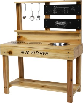 Backyard+Blitz+Wooden+Mud+Kitchen