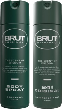 Brut-Original-Antiperspirant-Deodorant-212mL-or-Body-Spray-Deodorant-130g on sale