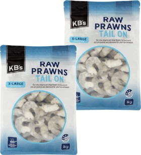 KBs-Raw-Prawns-Tail-On-1kg on sale