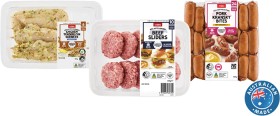 Coles+Entertaining+Chicken+Tenderloin+Skewers+300g%2C+Beef+Sliders+500g+or+Pork+Kransky+Bites+400g