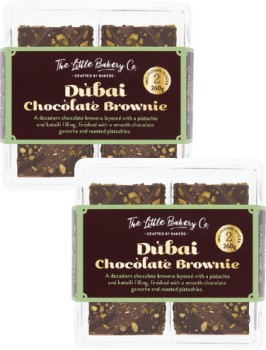 The-Little-Bakery-Co-Dubai-Brownie-Slice-2-Pack-260g on sale