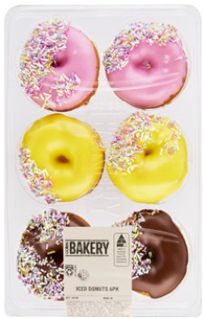 Coles-Bakery-Iced-Donuts-6-Pack on sale