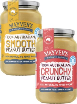 Mayvers-Peanut-Butter-375g on sale