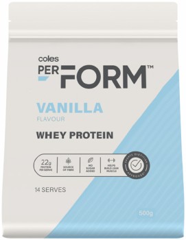 Coles+PerFORM+Whey+Protein+Powder+Vanilla+500g
