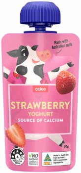Coles-Squeezie-Yoghurt-Pouch-70g on sale