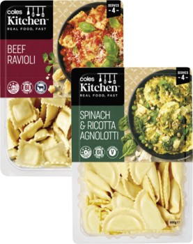 Coles-Kitchen-Filled-Pasta-600g on sale