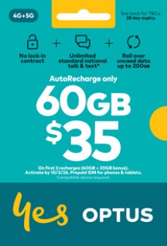 Optus-35-AutoRecharge-Prepaid-SIM on sale