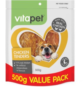 Vitapet-Dog-Treats-Chicken-Tenders-500g on sale