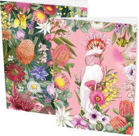 Notebook+Australia+Wildflowers+Green+or+Pink