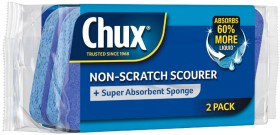 Chux-Scourer-Sponge-2-Pack-Selected-Varieties on sale