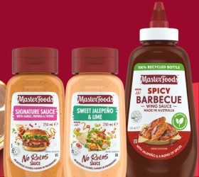 MasterFoods+No+Rules+Sauce+250mL%2C+Tomato+or+Barbecue+Squeezy+Sauce+500mL+Selected+Varieties
