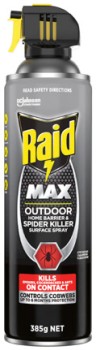 NEW+Raid+Max+Outdoor+Home+Barrier+%26amp%3B+Spider+Killer+Surface+Spray+385g