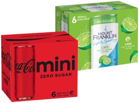 Coca%E2%80%91Cola%2C+Mount+Franklin+or+Deep+Spring+6x250mL+Selected+Varieties
