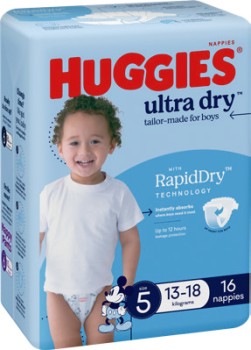 Huggies-Ultra-Dry-Nappies-1428-Pack-Selected-Varieties on sale