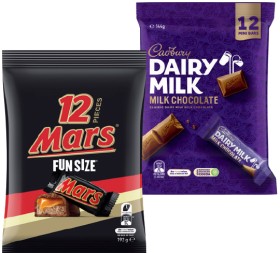 Mars+Fun+Size+Share+Pack+132%E2%80%91192g+or+Cadbury+Share+Pack+120%E2%80%91180g+Selected+Varieties