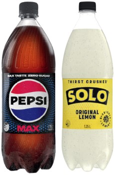 Pepsi+or+Solo+1.25+Litre+Selected+Varieties