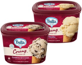 Bulla-Creamy-Classics-Ice-Cream-2-Litre-Selected-Varieties on sale