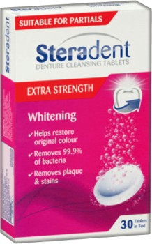 Steradent-Extra-Strength-Denture-Cleansing-Tablets-30-Pack on sale