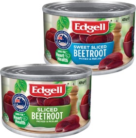 Edgell-Sliced-Beetroot-425g-Selected-Varieties on sale