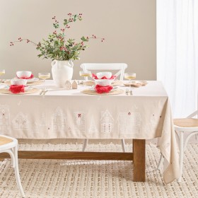 Christmas-Gingerbread-Table-Cloth-by-Pillow-Talk on sale