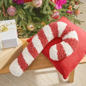 Candy-Cane-Sherpa-Christmas-Cushion-by-Pillow-Talk on sale