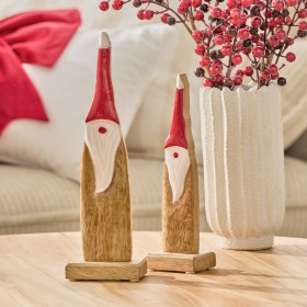 Wooden-Sleepy-Santa-Statue-by-Pillow-Talk on sale