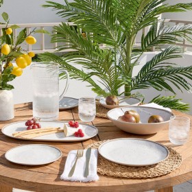 Sundays-Dapple-White-Bamboo-Melamine-Outdoor-Dinnerware-by-Pillow-Talk on sale