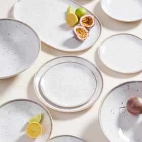 Sundays-Dapple-White-Bamboo-Melamine-Platter-Salad-Bowl-by-Pillow-Talk on sale