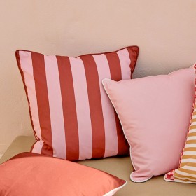 Sundays+Maris+Pink+Stripe+Reversible+Outdoor+Square+Cushion+by+Pillow+Talk