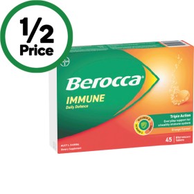 Berocca-Immune-Daily-Defence-Effervescent-Tablets-Pk-45 on sale